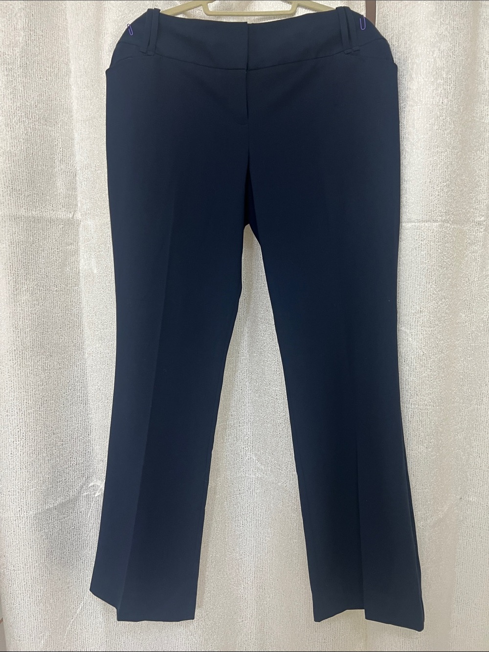 Cassidy Fits Women's Navy Dress Pants - Classic Straight Leg Mid-Rise Waist